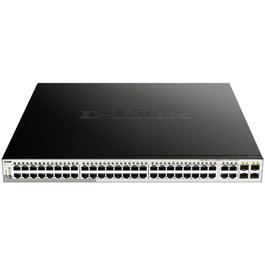 D-Link Switch Smart+ Gestionable DGS-1210-52MP/E 52 Puertos Gigabit PoE+ (48 RJ-45, 4 SFP) Capa 2 y 3